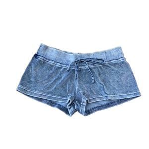 Hard Tail Blue Acid Wash Terry Shorts